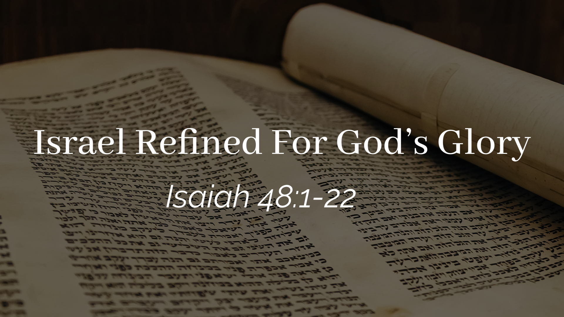 Israel Refined For Gods Glory U Turn For Christ