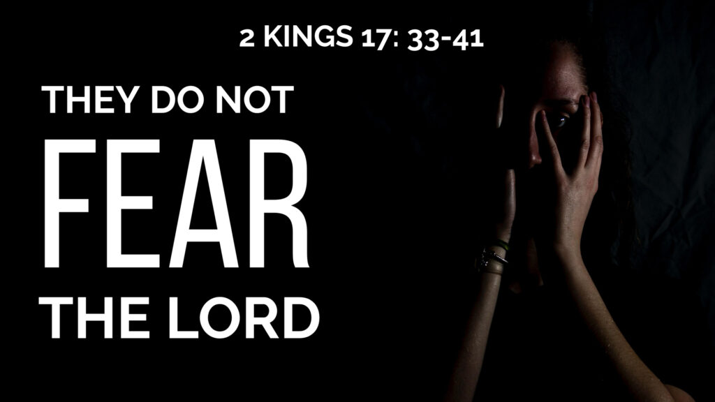 They Do Not Fear The Lord