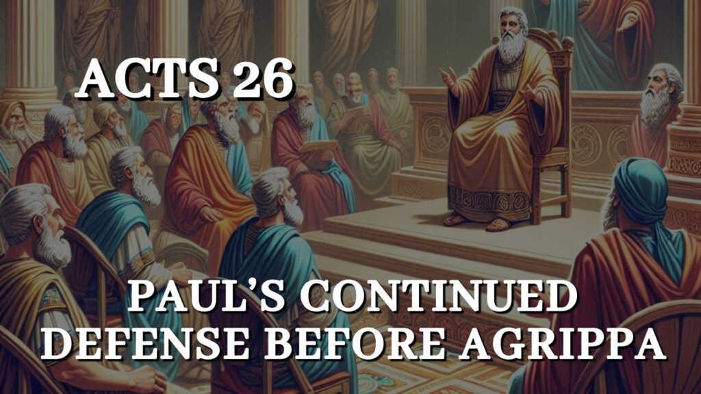 Paul’s Continued Defense Before Agrippa